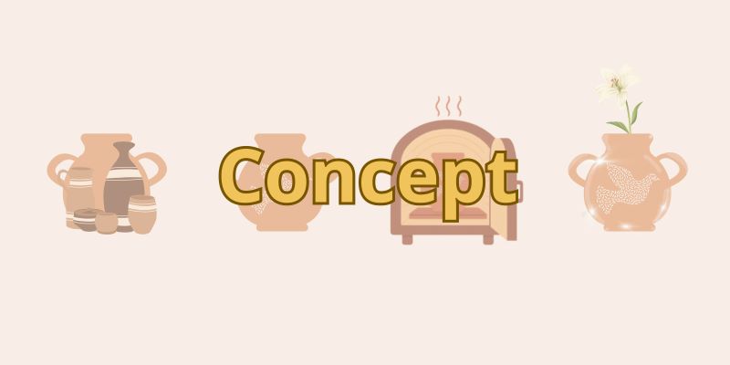 Concept de l'atelier peinture sur céramique